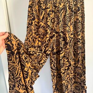 Print wide pants